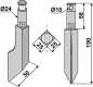 Preview: Rotorzinken 190mm